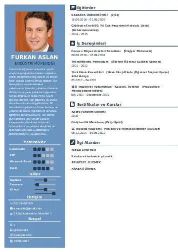 Endüstri Mühendisi CV Örnekleri cv indir